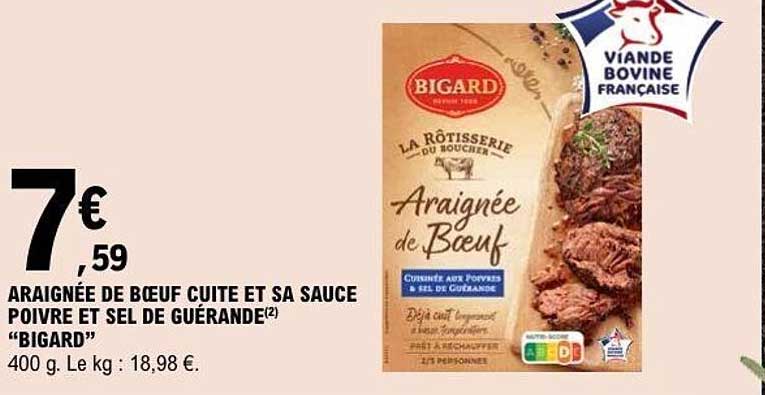ARAIGNÉE DE BŒUF CUITE ET SA SAUCE POIVRE ET SEL DE GUÉRANDE(2) "BIGARD"