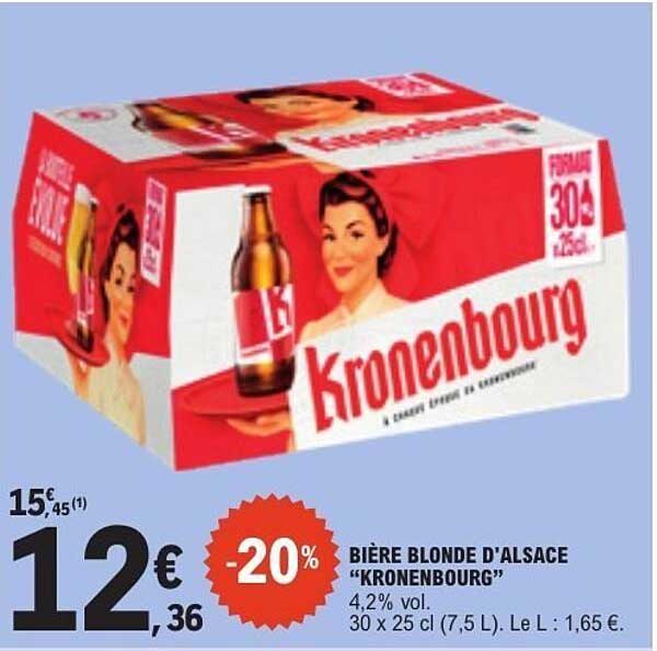 BIÈRE BLONDE D'ALSACE "KRONENBOURG"