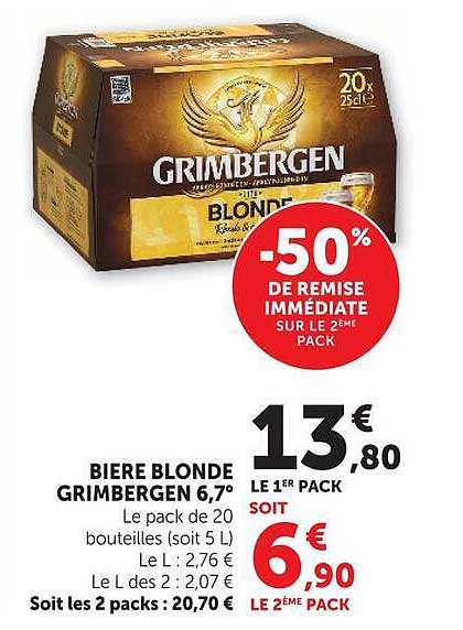 BIERE BLONDE GRIMBERGEN 6,7°
