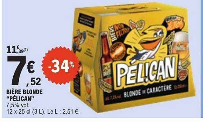 BIÈRE BLONDE “PÉLICAN”