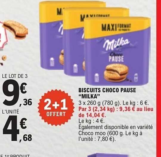 BISCUITS CHOCO PAUSE “MILKA”