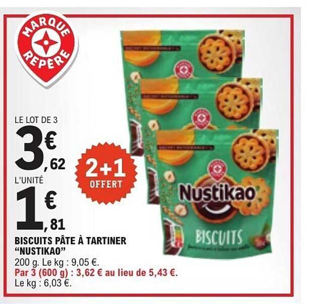 BISCUITS PÂTE À TARTINER “NUSTIKAO”