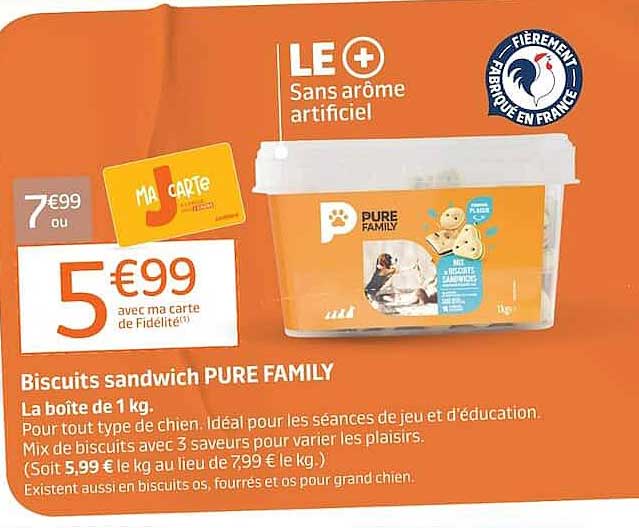 Biscuits sandwich PURE FAMILY