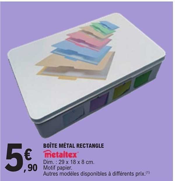 BOÎTE MÉTAL RECTANGLE