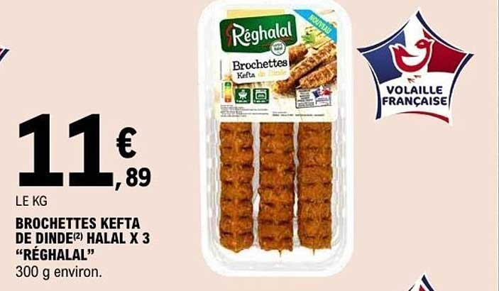 BROCHETTES KEFTA DE DINDE(2) HALAL X 3 “RÉGHALAL”