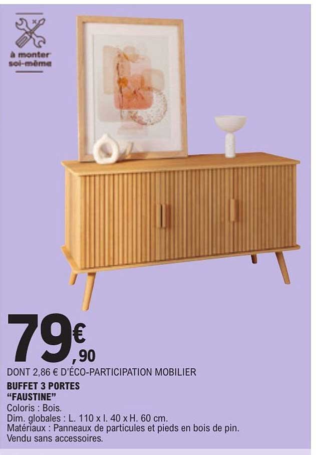 BUFFET 3 PORTES "FAUSTINE"