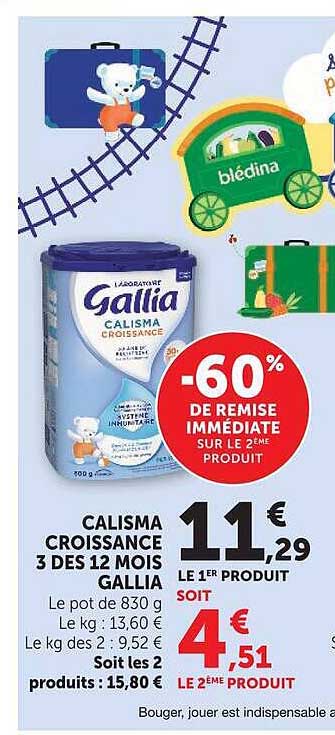 CALISMA CROISSANCE 3 DES 12 MOIS GALLIA