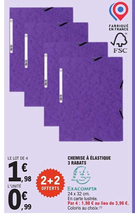 CHEMISE À ÉLASTIQUE 3 RABATS