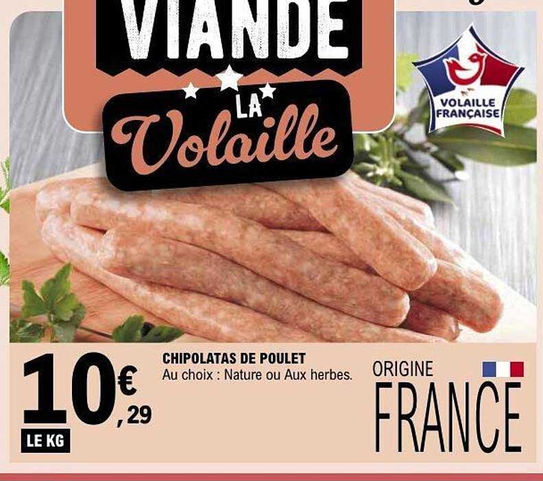 CHIPOLATAS DE POULET