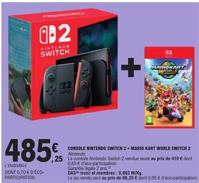 CONSOLE NINTENDO SWITCH 2 + MARIO KART WORLD SWITCH 2