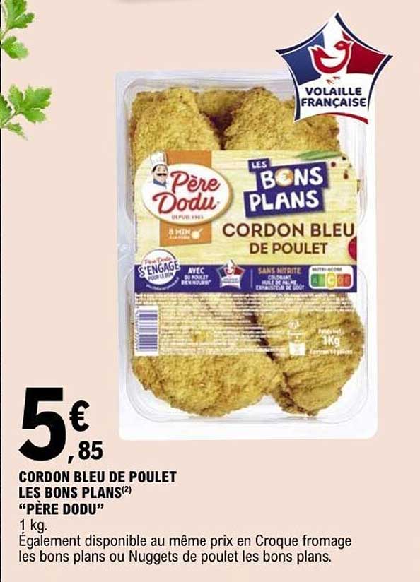 CORDON BLEU DE POULET LES BONS PLANS “PÈRE DODU”