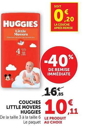 COUCHES LITTLE MOVERS HUGGIES