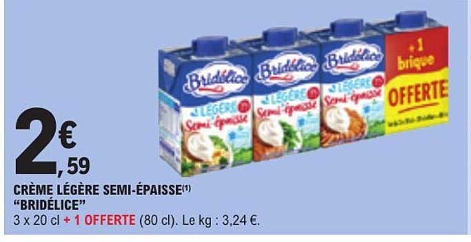 CRÈME LÉGÈRE SEMI-ÉPAISSE "BRIDÉLICE"