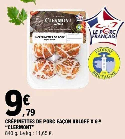 CRÉPINETTES DE PORC FAÇON ORLOFF X 6 «CLERMONT»