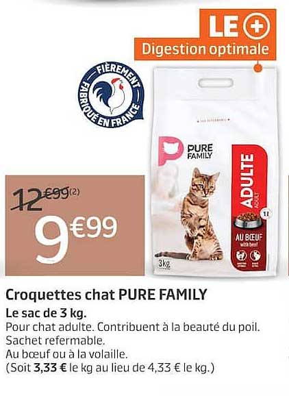 Croquettes chat PURE FAMILY