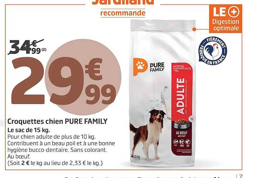 Croquettes chien PURE FAMILY