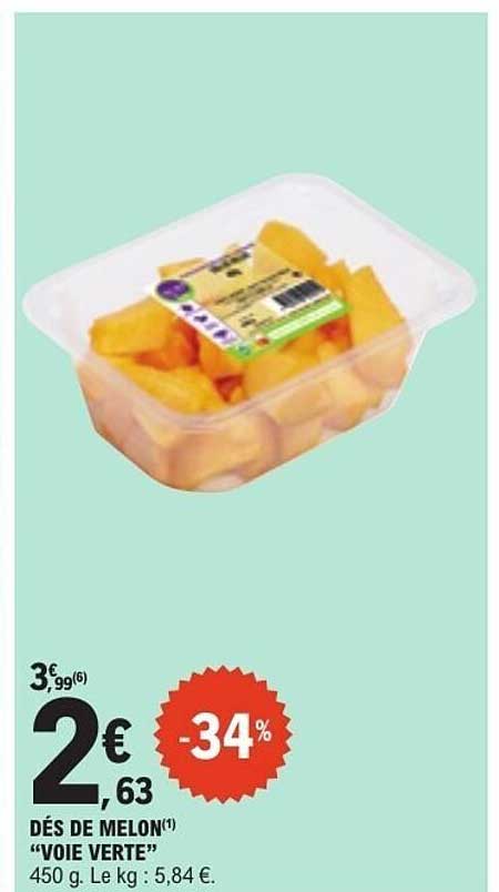 DÉS DE MELON "VOIE VERTE"