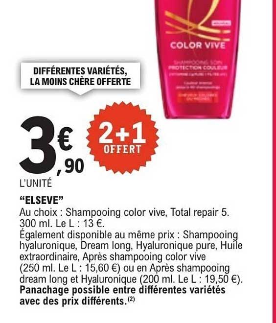 DIFFÉRENTES VARIÉTÉS, LA MOINS CHÈRE OFFERTE
