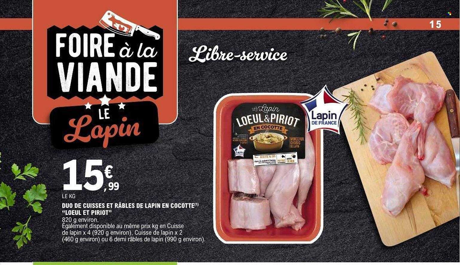 DUO DE CUISSES ET RÂBLES DE LAPIN EN COCOTTE "LOEUL ET PIRIOT"