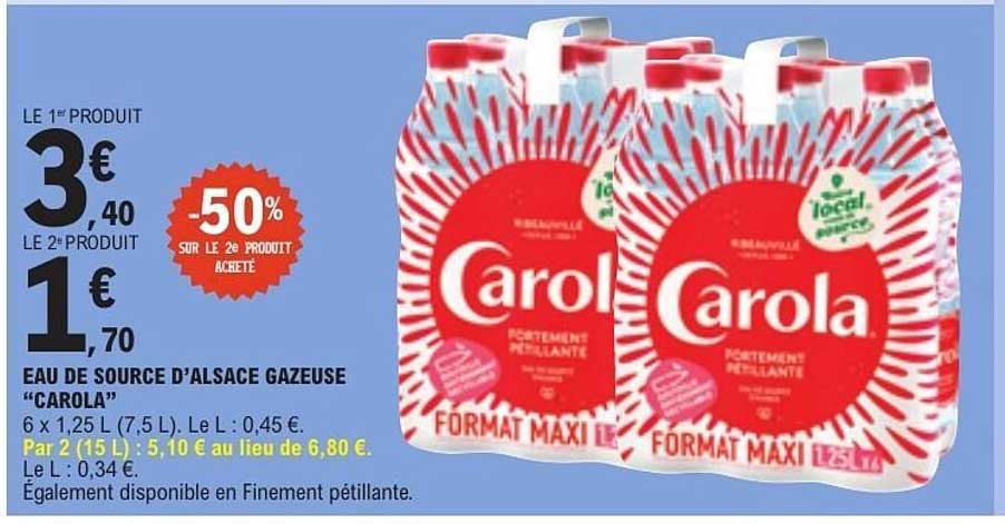 Eau de source d’Alsace gazeuse “Carola”
