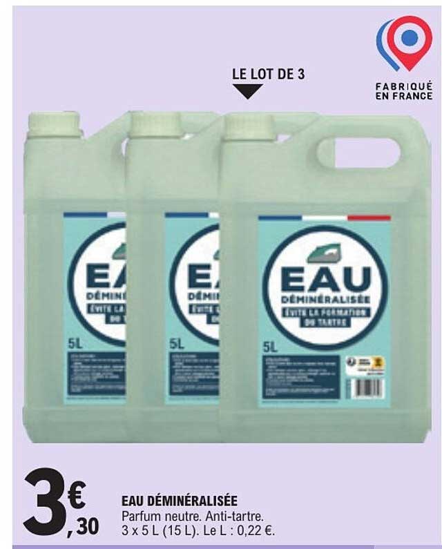 EAU DÉMINÉRALISÉE