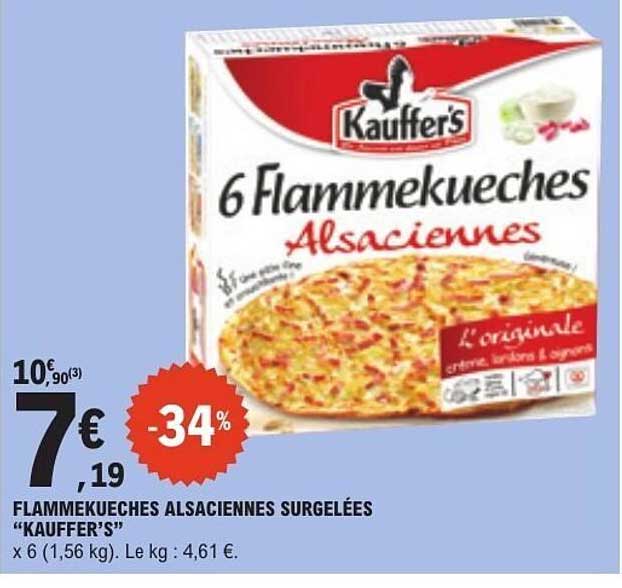 FLAMMEKUECHES ALSACIENNES SURGELÉES “KAUFFER’S” x 6 (1,56 kg)