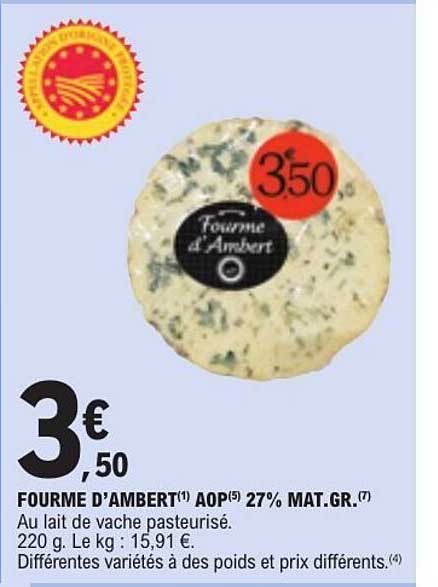 FOURME D’AMBERT(1) AOP(5) 27% MAT.GR.(7)