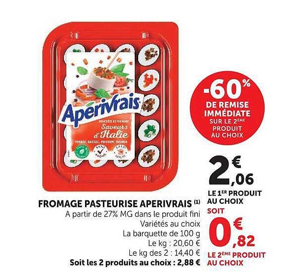 FROMAGE PASTEURISE APERIVRAIS