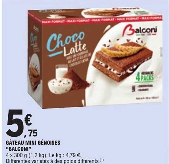 GÂTEAU MINI GÉNOISES “BALCONI”