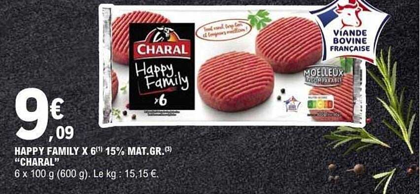 HAPPY FAMILY X 6(1) 15% MAT.GR.(3) “CHARAL”