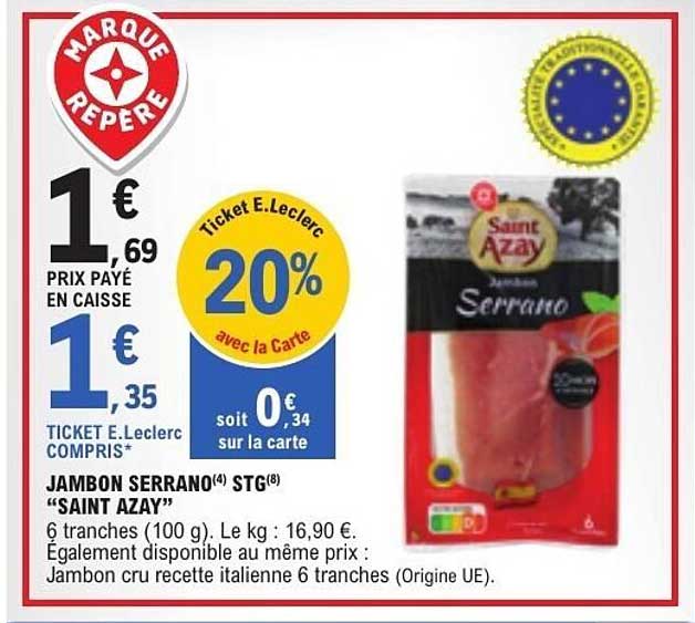 JAMBON SERRANO(4) STG(8) “SAINT AZAY”