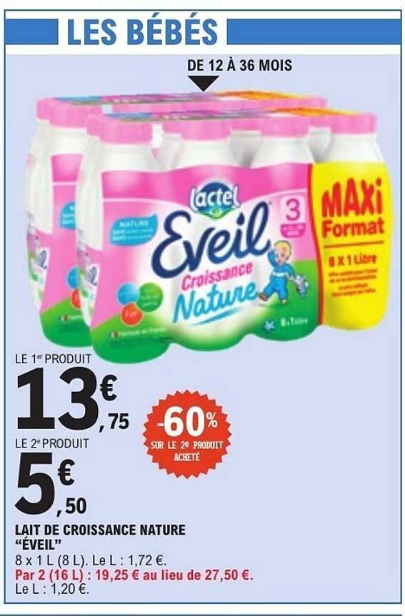 LAIT DE CROISSANCE NATURE “EVEIL”