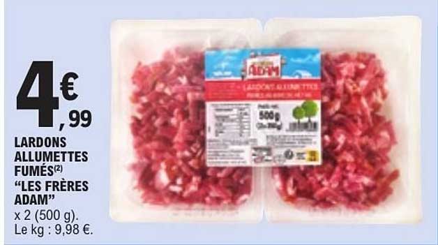 LARDONS ALLUMETTES FUMÉS «LES FRÈRES ADAM»