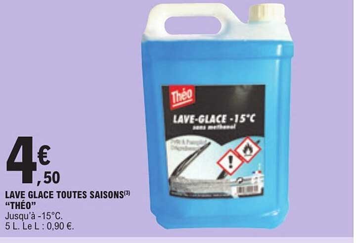 LAVE GLACE TOUTES SAISONS "THÉO" Jusqu'à -15°C. 5 L. Le L : 0,90 €.