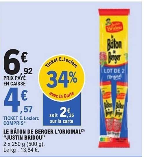 LE BÂTON DE BERGER L'ORIGINAL “JUSTIN BRIDOU”