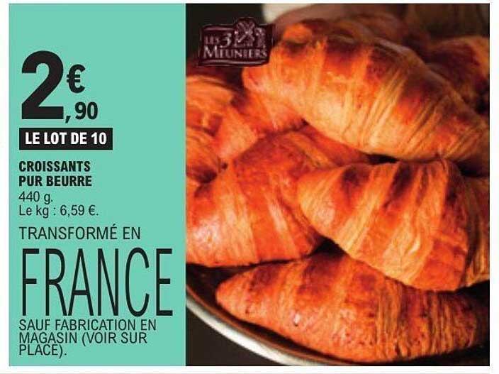 LE LOT DE 10 CROISSANTS PUR BEURRE