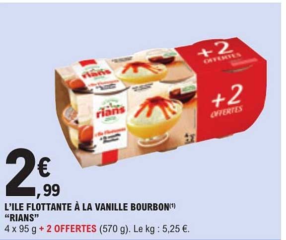 L’ILE FLOTTANTE À LA VANILLE BOURBON “RIANS”