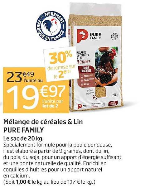 Mélange de céréales & Lin PURE FAMILY