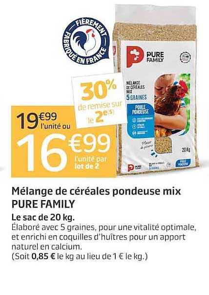 Mélange de céréales pondeuse mix PURE FAMILY