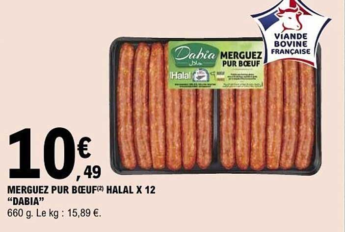 MERGUEZ PUR BŒUF(2) HALAL X 12 “DABIA”