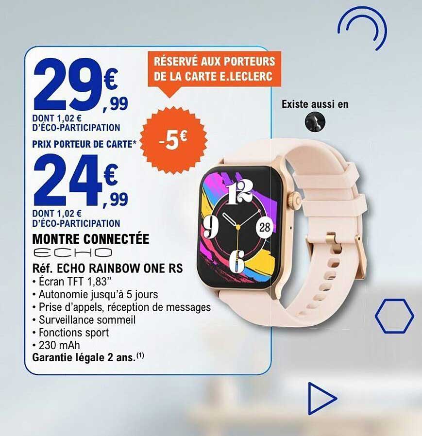 MONTRE CONNECTÉE ECHO Réf. ECHO RAINBOW ONE RS