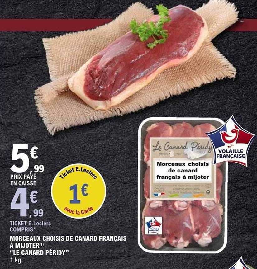 Morceaux choisis de canard français à mijoter "Le Canard Péridy"