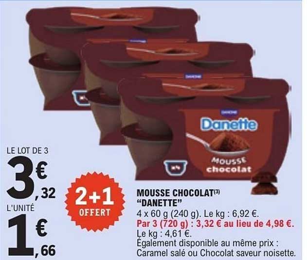 MOUSSE CHOCOLAT(3) “DANETTE”