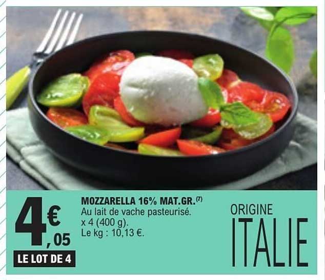 MOZZARELLA 16% MAT.GR. (*)