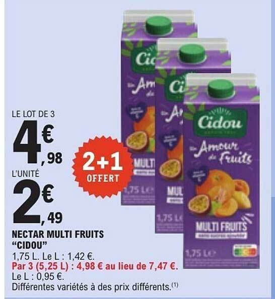 NECTAR MULTI FRUITS “CIDOU”