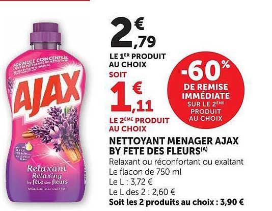 NETTOYANT MENAGER AJAX BY FETE DES FLEURS