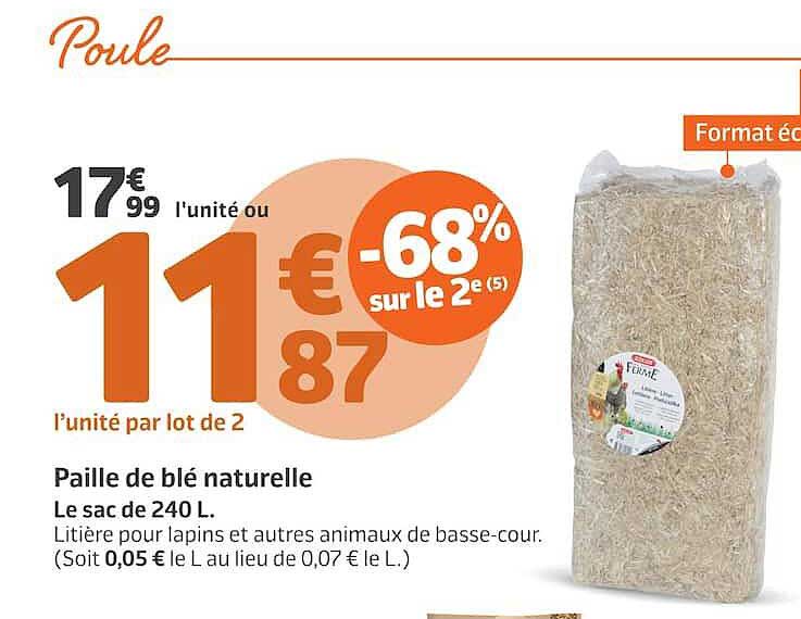 Paille de blé naturelle