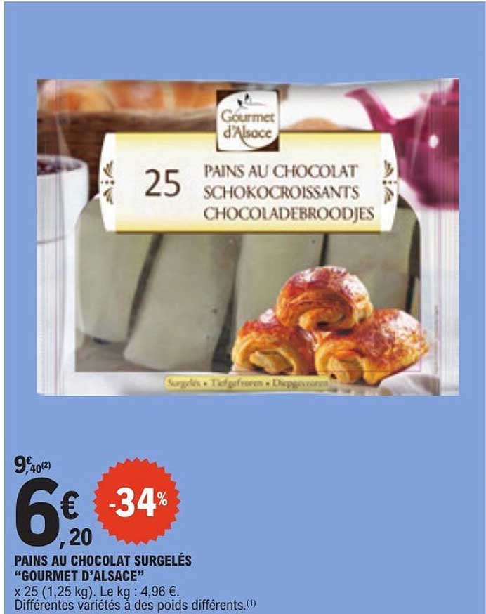 PAINS AU CHOCOLAT SURGELÉS “GOURMET D’ALSACE”