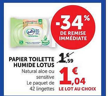PAPIER TOILETTE HUMIDE LOTUS