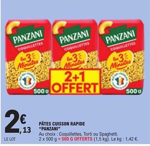 PÂTES CUISSON RAPIDE “PANZANI”